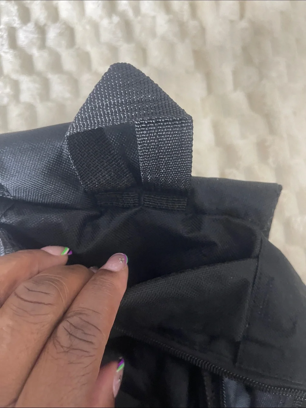 NWOT Black Backpack Green Accent & Jamaica Patch REFER TO PIC/VID 4 MISSING ZIP